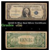 1935D $1 Blue Seal Silver Certificate Grades vf++