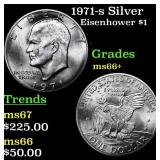 1971-s Silver Eisenhower Dollar 1 Grades GEM++ Unc