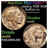 *Highlight* 1926-p Buffalo Nickel TOP POP! 5c ms68