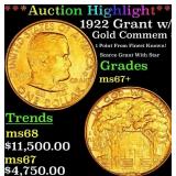 *Highlight* 1922 Grant w/Star Gold Commem Dollar N