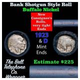 Buffalo Nickel Shotgun Roll in Old Bank Style 
