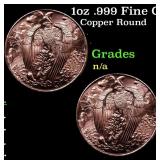 1oz .999 Fine Copper Bullion Round -Nordic Creatur