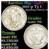 *Highlight* 1917-p Ty I Standing Liberty Quarter 2