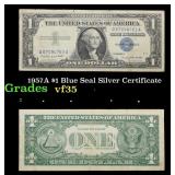 1957A $1 Blue Seal Silver Certificate Grades vf++