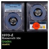 PCGS 1970-d Roosevelt Dime 10c ms64 PCGS