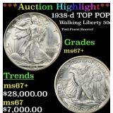 *Highlight* 1938-d Walking Liberty Half Dollar TOP