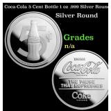 Coca-Cola 5 Cent Bottle 1 oz .999 Silver Round