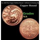 1oz .999 Fine Copper Bullion Round - Inflation Is