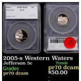 2005-s Western Waters Proof Jefferson Nickel 5c pr