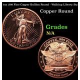 1oz .999 Fine Copper Bullion Round - Walking Liber