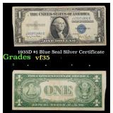 1935D $1 Blue Seal Silver Certificate Grades vf++
