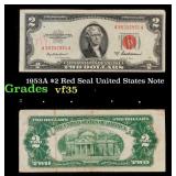 1953A $2 Red Seal United States Note Grades vf++