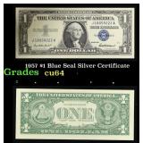 1957 $1 Blue Seal Silver Certificate Grades Choice