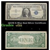 1957B $1 Blue Seal Silver Certificate Grades vf++