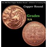 1oz .999 Fine Copper Bullion Round - Inflation Is