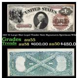 1917 $1 Large Size Legal Tender Note Grades Choice