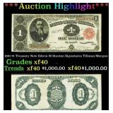 1891 $1 Treasury Note Edwin M Stanton Grades xf Si