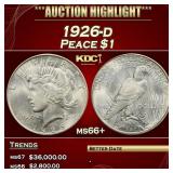 IS 1926-d Peace Dollar $1 ms66+ SEGS