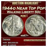 IE 1944-d Walking Liberty Half Dollar Near Top Pop