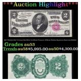1891 "Windom Note" $2 Large Size Silver Certificat