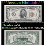 1934A Key To Series $5 FRN Hawaii WWII Emergency C