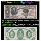 1891 $1 Treasury Note Edwin M Stanton Grades xf Si