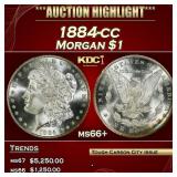 IO 1884-cc Morgan Dollar $1 ms66+ SEGS