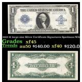 1923 $1 large size Silver Certificate Grades xf+ S