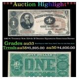 1890 $1 Treasury Note Edwin M Stanton Grades Selec