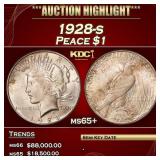 1928-s Peace Dollar $1 ms65+ SEGS