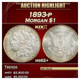 IR 1893-p Morgan Dollar $1 ms62+ USCG