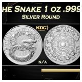 2025 Year of the Snake 1 oz .999 Silver Round