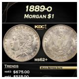 1889-o Morgan Dollar $1 Grades ms62+