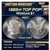 1885-p Morgan Dollar TOP POP! $1 ms68 DMPL SEGS