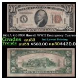 1934A $10 FRN Hawaii WWII Emergency Currency Grade