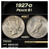 YC 1927-d Peace Dollar $1 ms62+ SEGS