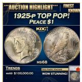 1925-p Peace Dollar TOP POP! $1 ms68 SEGS