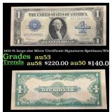 1923 $1 large size Silver Certificate Grades Selec