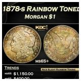 1878-s Morgan Dollar Rainbow Toned $1 Grades ms65+