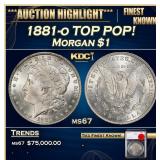 YO 1881-o Morgan Dollar TOP POP! $1 ms67 SEGS