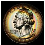 IS PCGS 1963 Proof Washington Quarter Rainbow Tone
