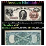 1880 $1 United States Note Grades xf+ Signatures S