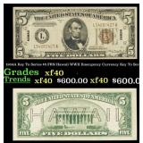 1934A Key To Series $5 FRN Hawaii WWII Emergency C