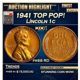 1941 Proof Lincoln Cent TOP POP! 1c pr68 RD SEGS