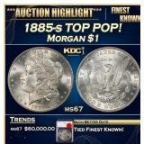 YO 1885-s Morgan Dollar TOP POP! $1 ms67 SEGS