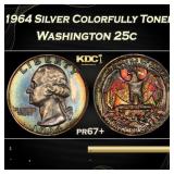 IO PCGS 1964 Proof Washington Quarter Silver Color