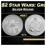 2023 Niue 1 oz Silver $2 Star Wars: Grogu "Baby Yo