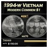 1994-w Vietnam Modern Commem Dollar $1 ms70 SEGS