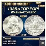 1935-s Washington Quarter TOP POP! 25c ms68 SEGS