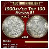 IO 1900-o/cc Top 100 Morgan Dollar $1 ms64 SEGS